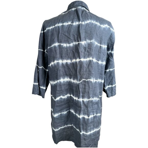 XCVI Top Womens Large L tie-dye lagen look casual artsy artist tunic 100% linen - Picture 11 of 15
